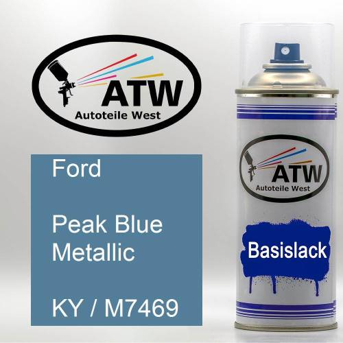 Ford, Peak Blue Metallic, KY / M7469: 400ml Sprühdose, von ATW Autoteile West.